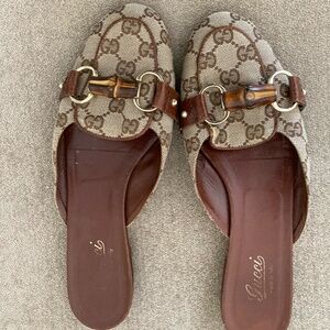 Gucci GG Bamboo Flats/Mules size 8.5